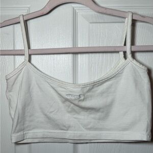 MESHKI micro crop top - white